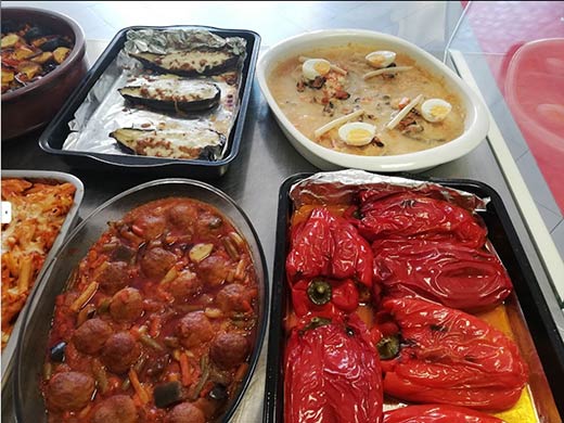 comida mediterránea para recoger en Silla